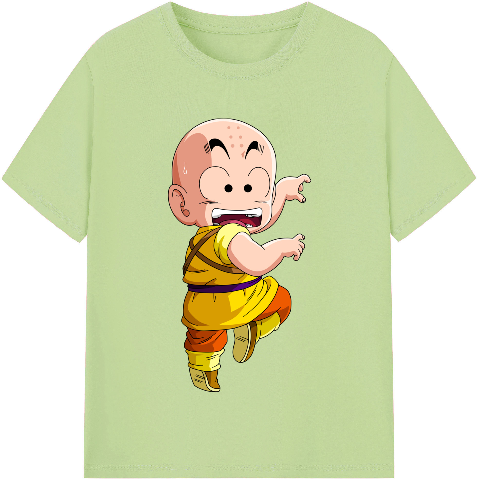 （画像用） ドラゴンボール クリリン DRAGON BALL krillin 綿100％半袖Tシャツ（フロントプリント）